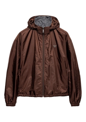 Prada hooded zip-front jacket - Brown