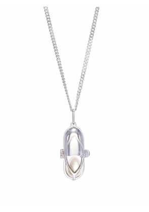 Capsule Eleven Capsule pearl pendant - Silver