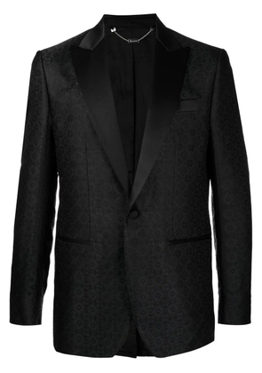 Billionaire single-breasted jacquard blazer - Black
