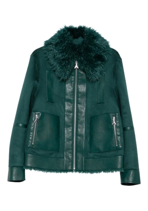 Patrizia Pepe zip-up faux fur jacket - Green
