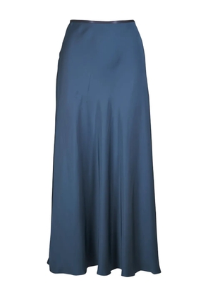 Agnona ruffled-hem midi skirt - Blue