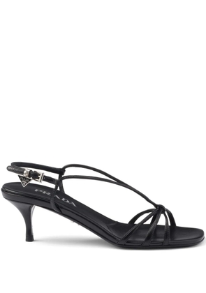 Prada 55mm leather sandals - Black