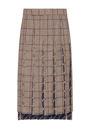 Thom Browne Hunting tweed pleated skirt