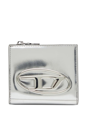 Diesel 1DR metallic zippered wallet - Silver