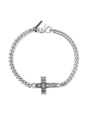Emanuele Bicocchi chain Notre-Dame cross bracelet - Silver