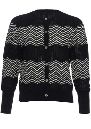 ERES Club chevron-pattern cardigan - Black
