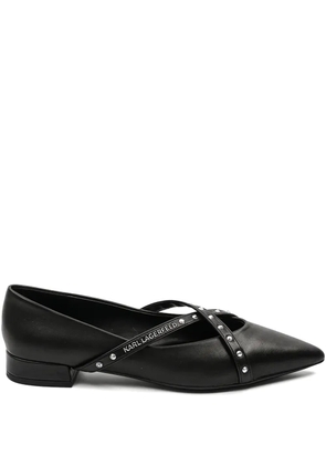 Karl Lagerfeld Kerrie Krosstrap ballerina shoes - Black