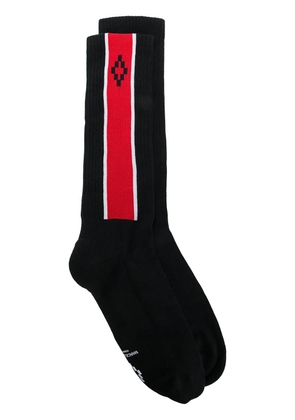 COUNTY OF MILAN logo colour-block socks - Black