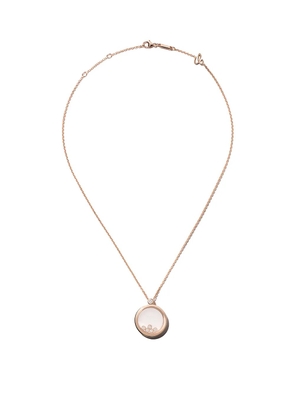 Chopard 18kt rose gold Happy Diamonds Icons pendant necklace - Pink