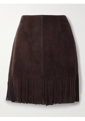 Etro - Fringed Suede Mini Skirt - Brown - IT38,IT40,IT42,IT44