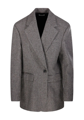 P.A.R.O.S.H. houndstooth-pattern blazer - Brown