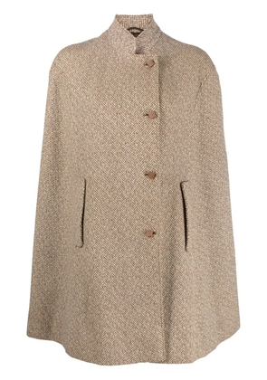 A.N.G.E.L.O. Vintage Cult 1960s herringbone-pattern cape-style coat - Neutrals