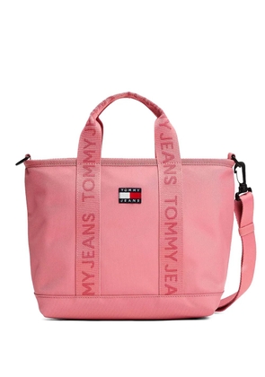 Tommy Jeans large logo-patch tote bag - Pink