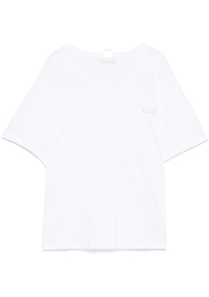 LIU JO embellished-logo T-shirt - White