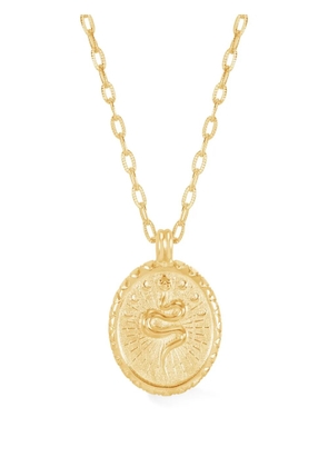 DOWER AND HALL Snake Talisman necklace - Gold