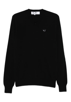 Comme Des Garçons Play logo-patch sweater - Black