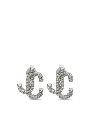 Jimmy Choo JC crystal-embellished stud earrings - Silver