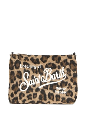 MC2 Saint Barth Aline leopard-print clutch bag - Brown