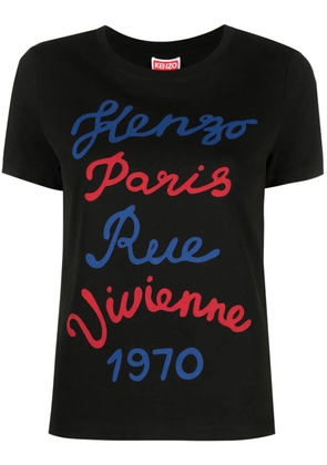 Kenzo slogan-print cotton T-shirt - Black