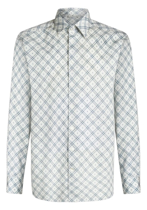 ETRO micro-paisley check shirt - White