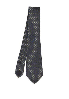 Vintage Anchor-motif silk tie - Blue