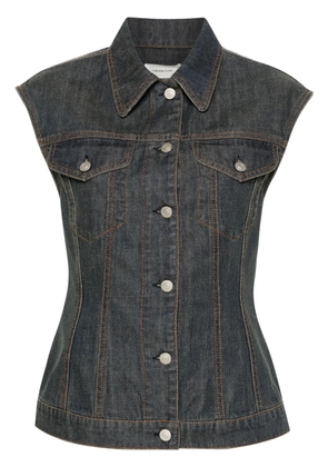 Fabiana Filippi button-up denim gilet - Grey
