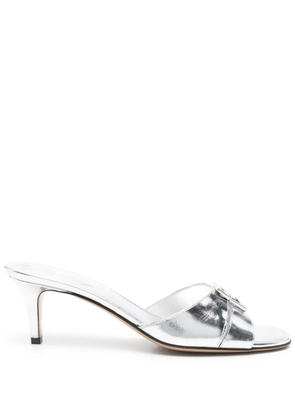 FENDI 70mm FFold sandals - Silver