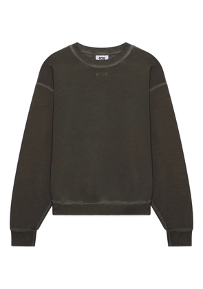 GCDS logo-patch crew-neck sweater - Green