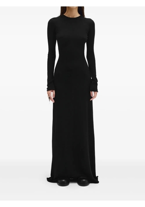 Ann Demeulemeester Eva long-sleeve cut-out maxi dress - Black
