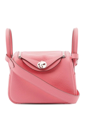 Hermès Pre-Owned 2024 Mini Taurillon Clemence Lindy 26 satchel - Pink