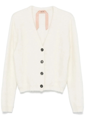 Nº21 brushed cardigan - White