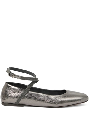 Brunello Cucinelli metallic-effect ballet flats