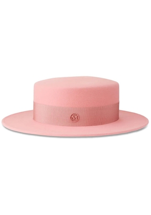 Maison Michel Kiki logo-detail wool fedora - Pink