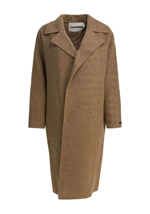 SANDBEIGE wool collared coat - Brown