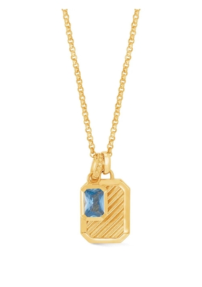 DOWER AND HALL octagon-topaz pendant necklace - Gold
