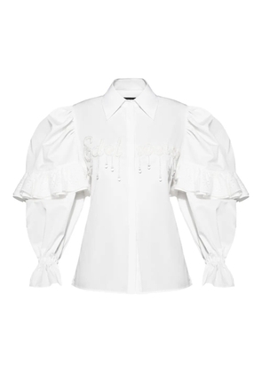 ANOUKI puff-sleeve shirt - White