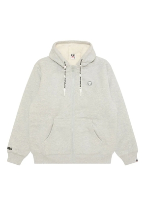 AAPE BY *A BATHING APE® logo appliqué zip hoodie - Grey