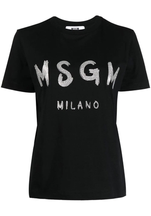 MSGM logo-print short-sleeve T-shirt - Black