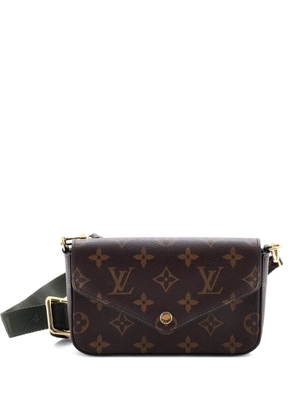 Louis Vuitton Pre-Owned Felicie Strap & Go Handbag Monogram Canvas crossbody bag - Brown