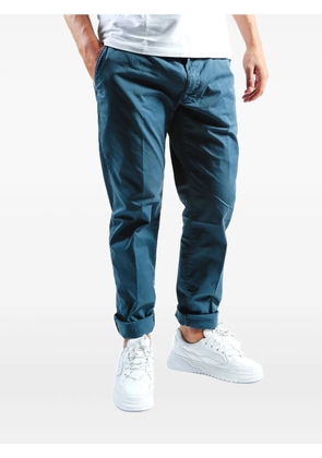 Hand Picked straight-leg cuffed trousers - Blue