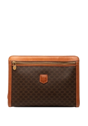 Celine Pre-Owned 1992 Macadam Coated Canvas clutch bag - Brown