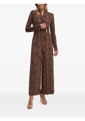 Joseph Ribkoff leopard-pattern jumpsuit - Brown