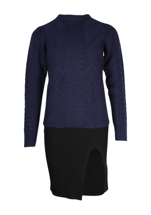 NIKE x SACAI textured-knit side-slit mini dress - Black