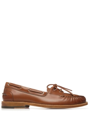 Bally Rimion leather boat loafers - Brown