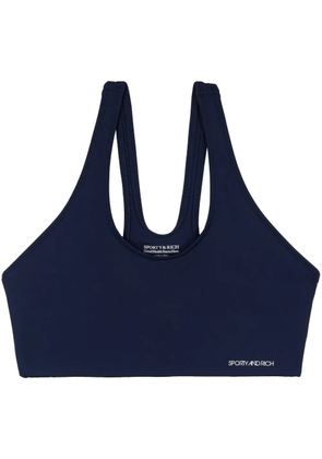Sporty & Rich logo-print sports bra - Blue
