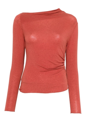 Niu draped side-seam sweater - Red