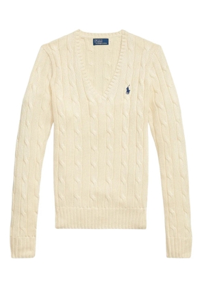 Polo Ralph Lauren cable-knit V-neck sweater - Yellow