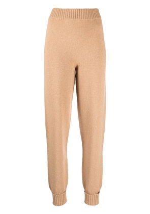 TWINSET elasticated-waist ribbed-knit track pants - Neutrals