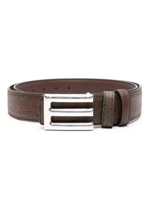 ETRO paisley-print logo-buckle belt - Brown