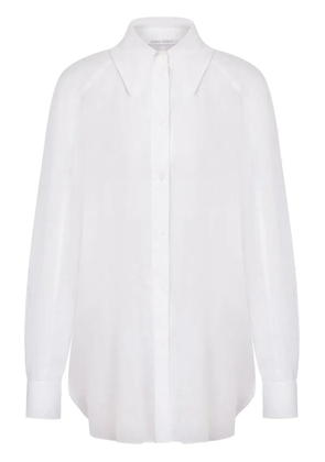Alberta Ferretti semi-sheer cotton shirt - White